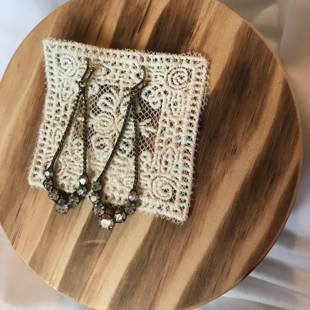 Rustic dangle drop earrings - Picture 2 of 2